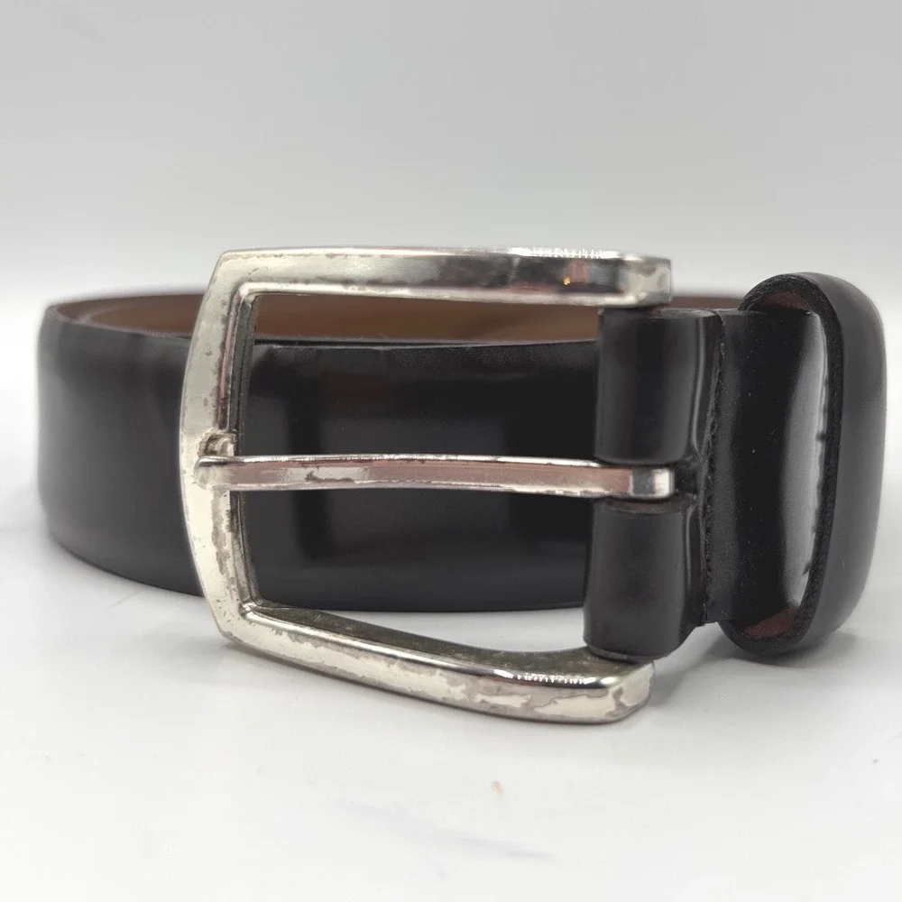 Allen Edmonds Men's Black Leather Dress Belt Size 34 Made in USA 19015